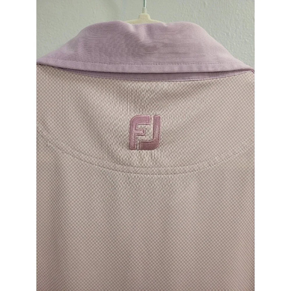 FootJoy FJ Mens Light Purple Sqaure Pattern Short Sleeve Polo Shirt Size XL - Picture 7 of 13